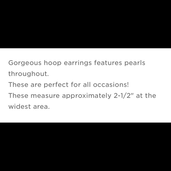NWT! Pearl Wrapped Large Hoop Earrings! 🤩 - Picture 3 of 3